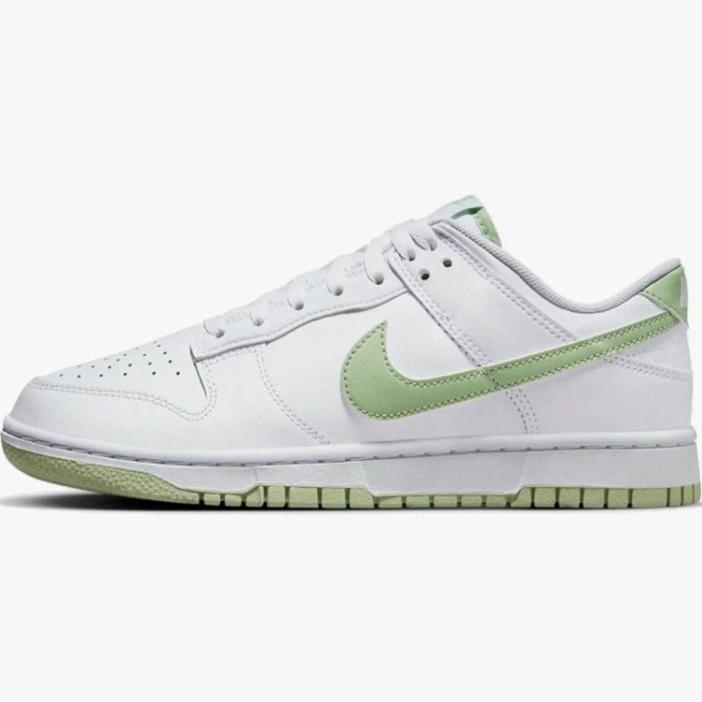 Nike - NEW Dunk Low Retro Sneakers White with Honeydew Green Mens Size 8